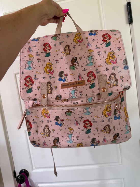 Petunia Pickle Bottom Light Pink Disney Princess Pattern Backpack main image 4